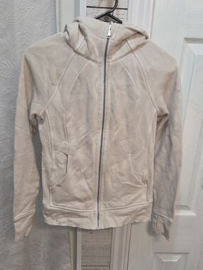 Lululemon White Zip Up Scuba